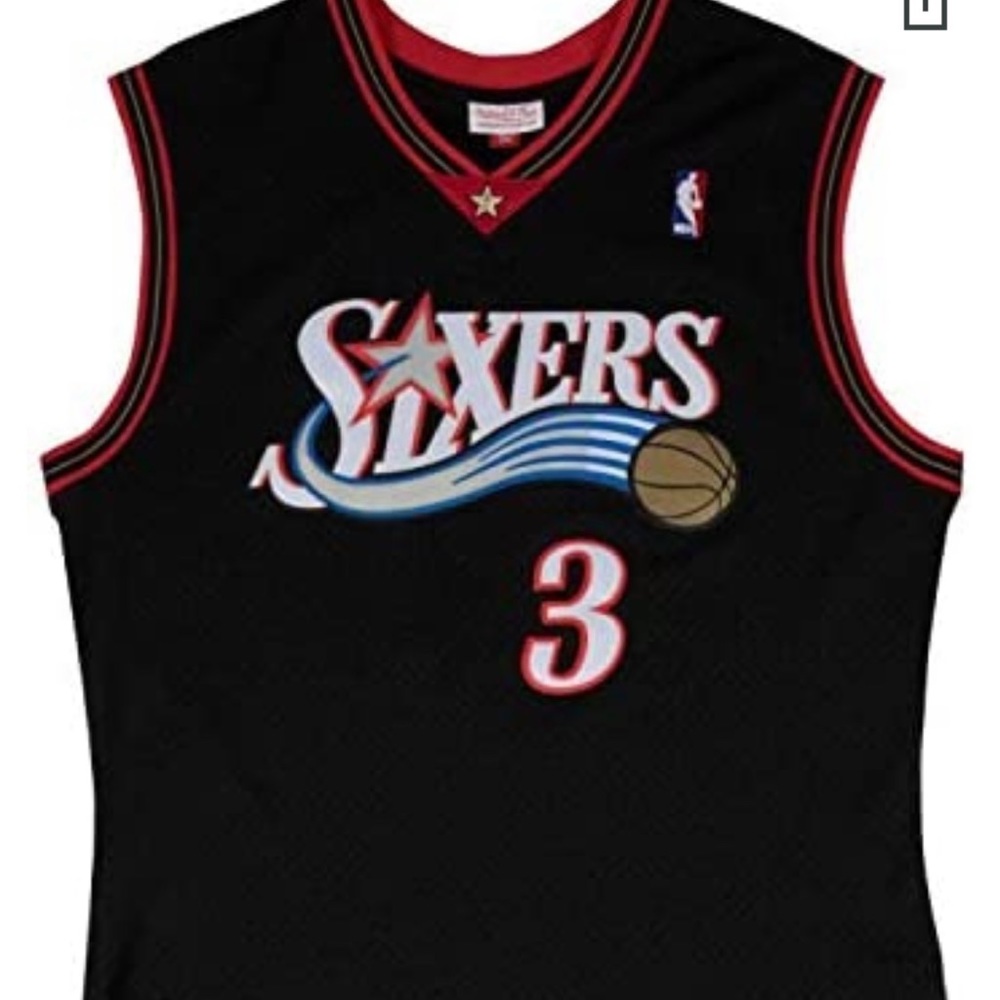 💥Allen Iverson Mitchell & Ness Swingman Sixers Jersey Authentic, XL